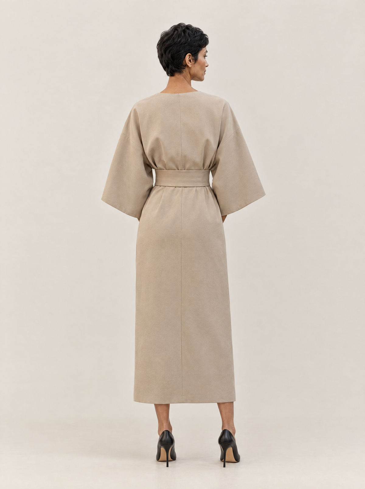 Beige back view