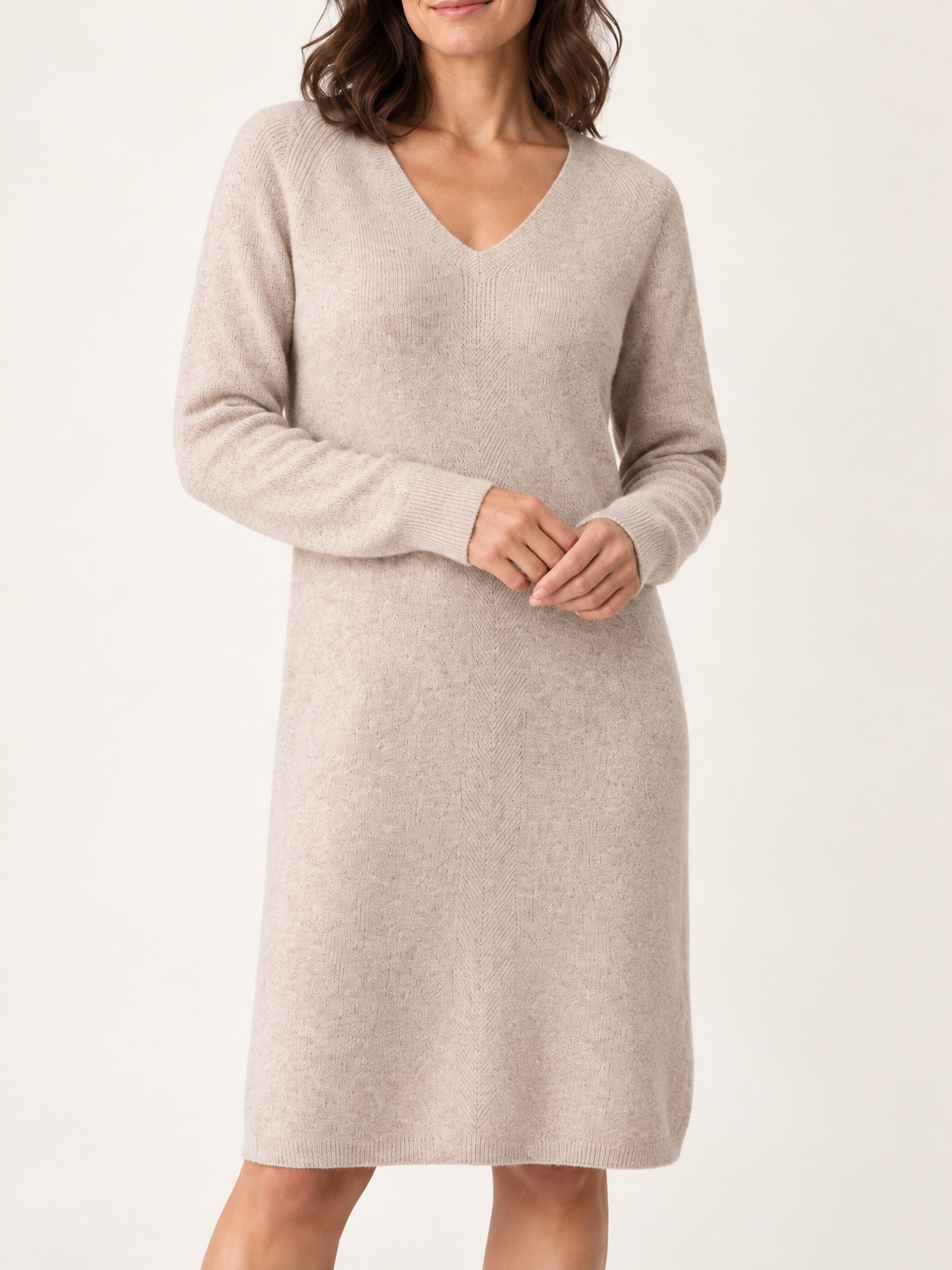 Beige knit detail