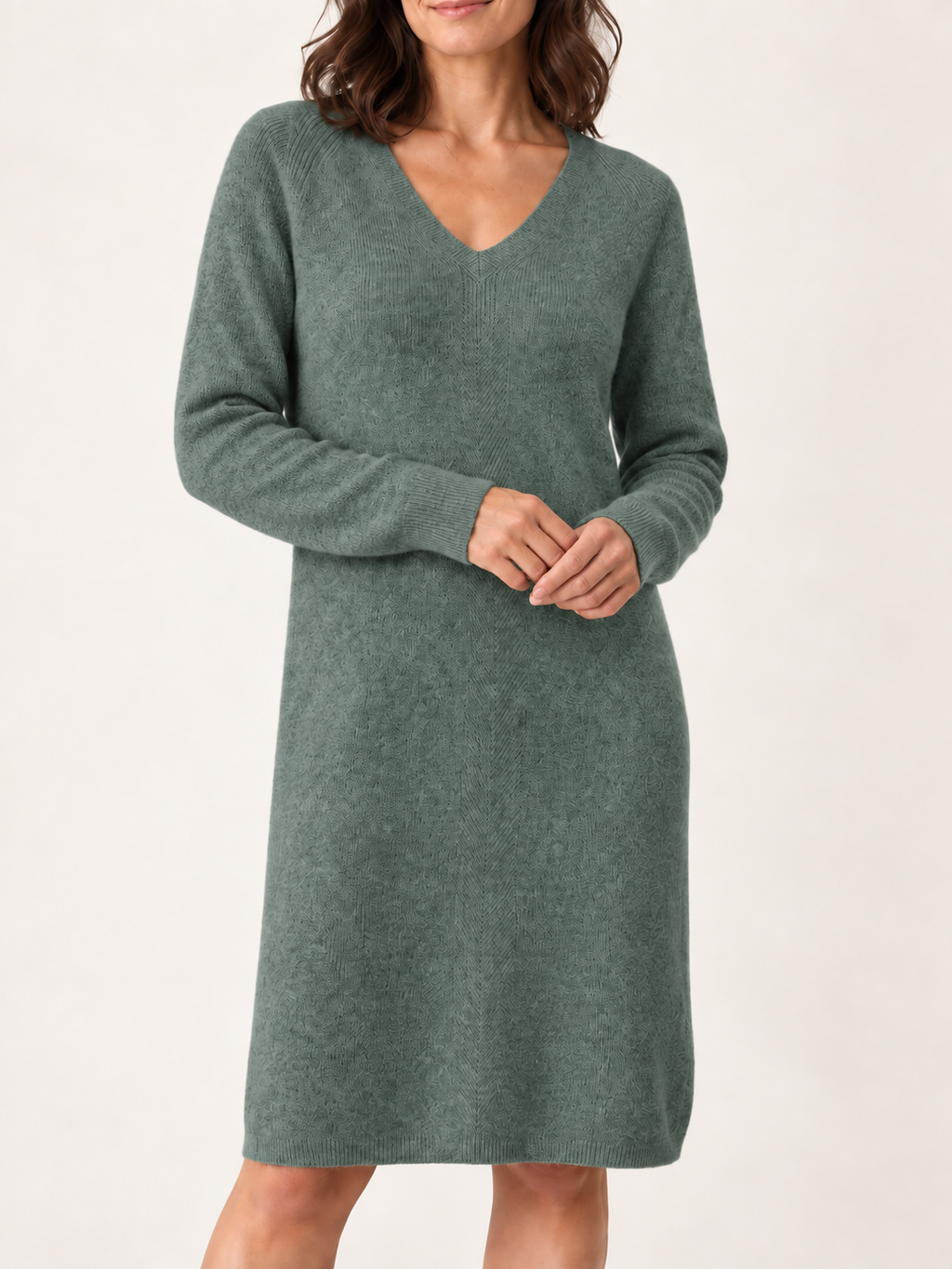 Green knit detail