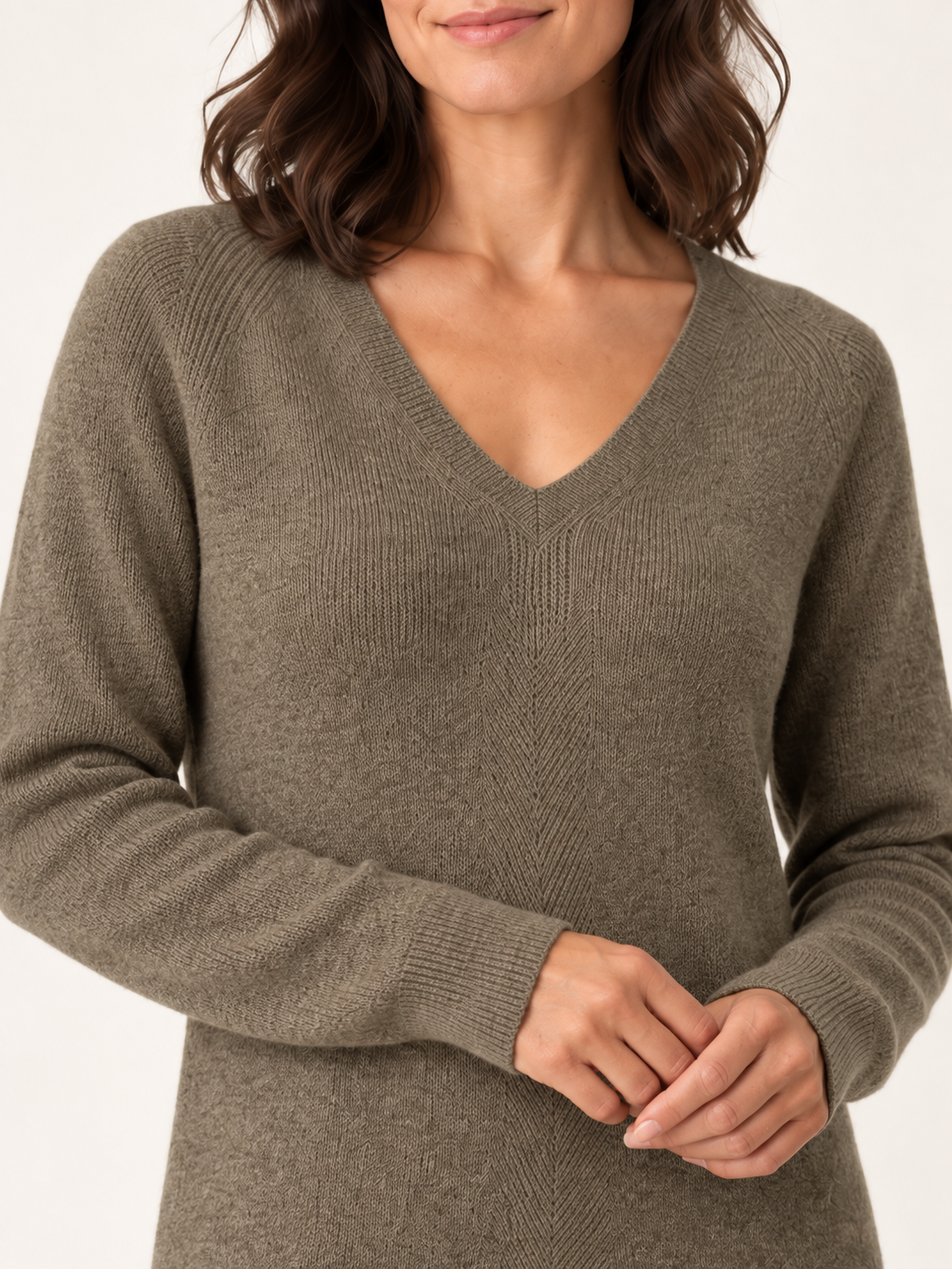 Khaki knit detail