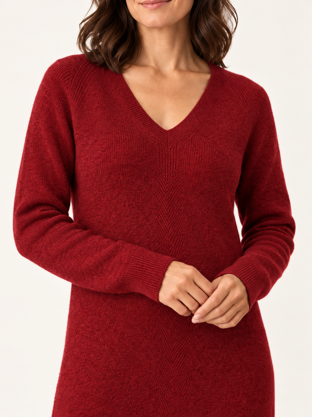 Red knit detail