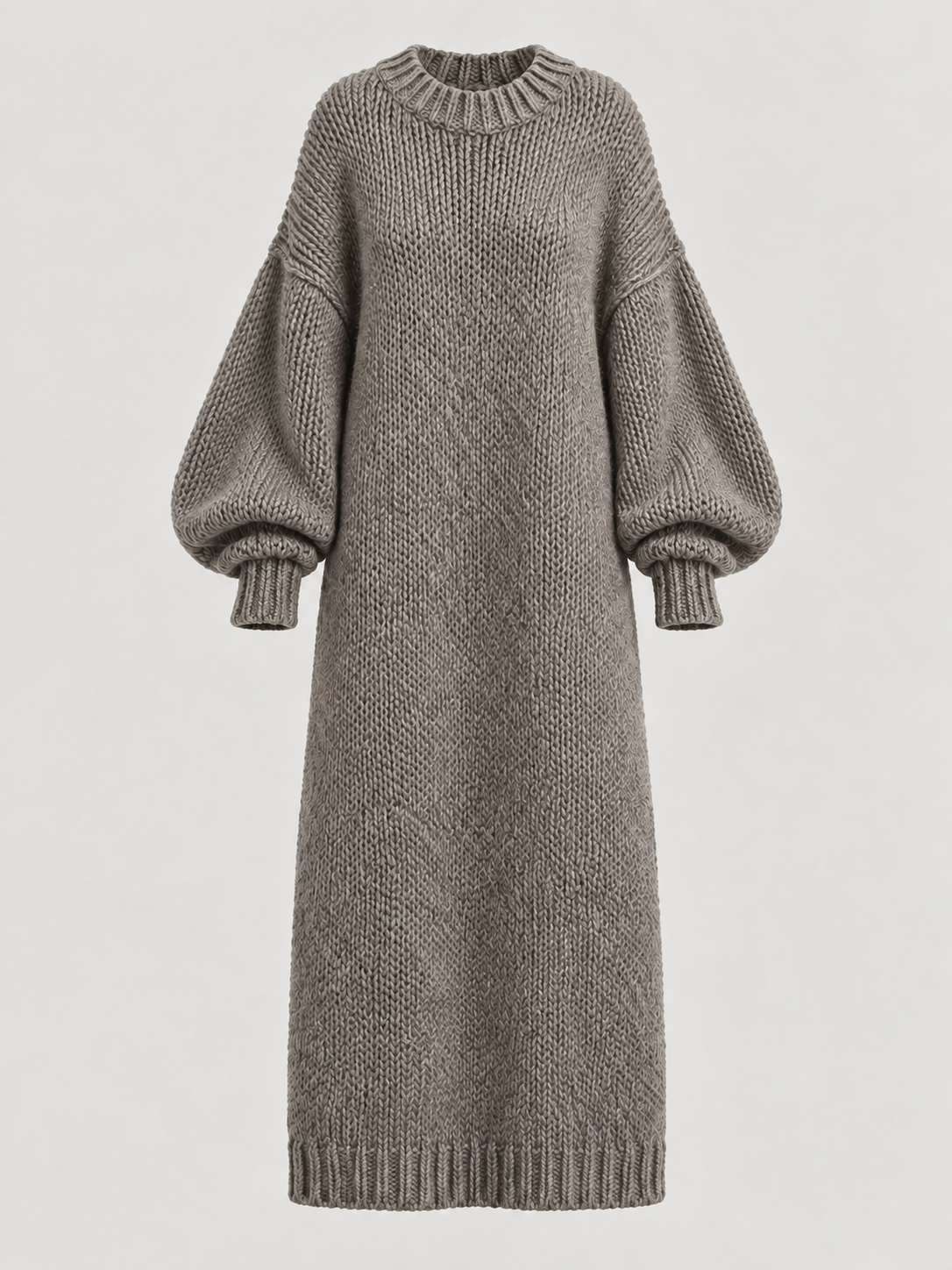 Oversized Knit Maxi Dress — grey — 06-ghost-flat